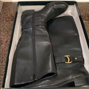 Ralph Lauren black riding boots size 6